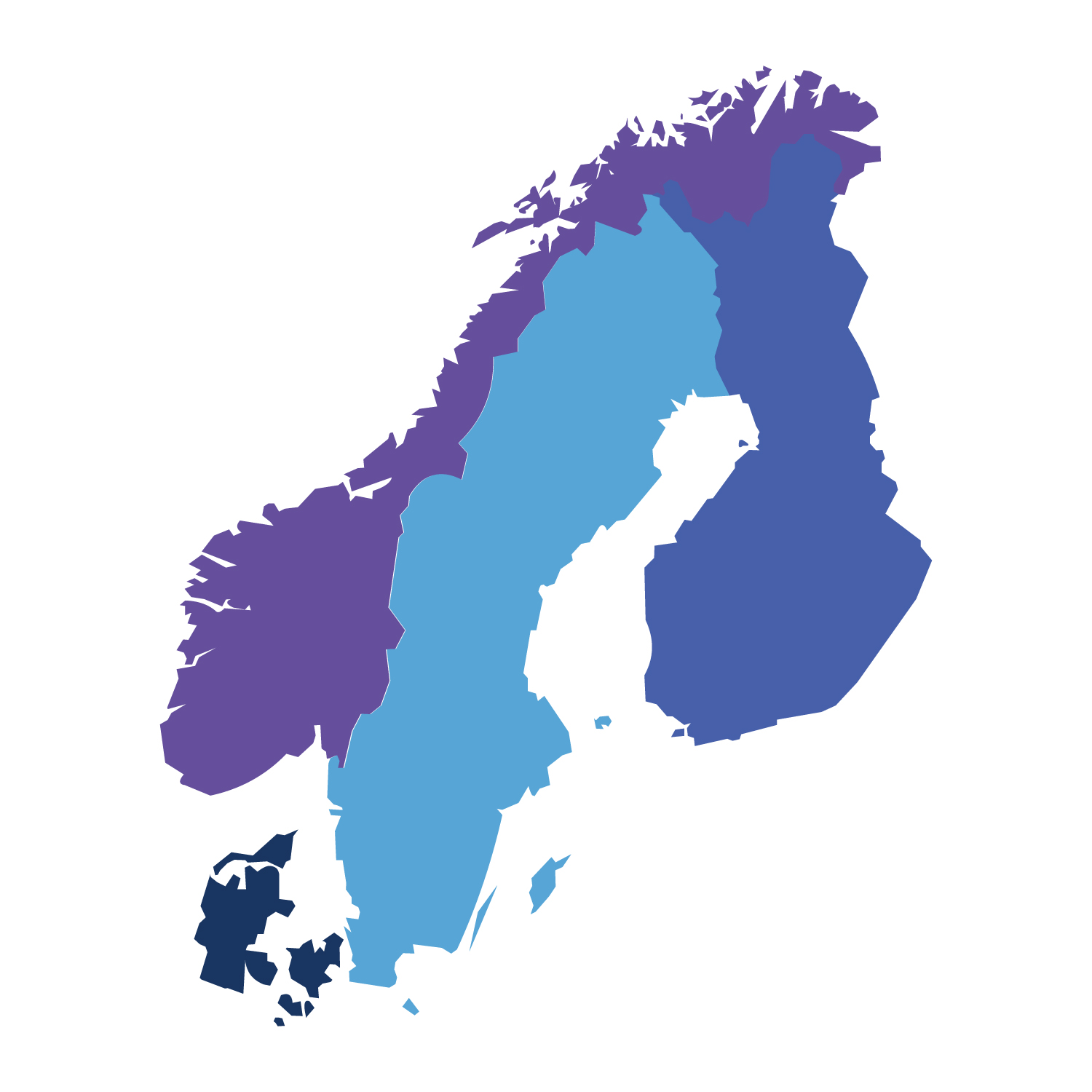 Kort over nordiske lande