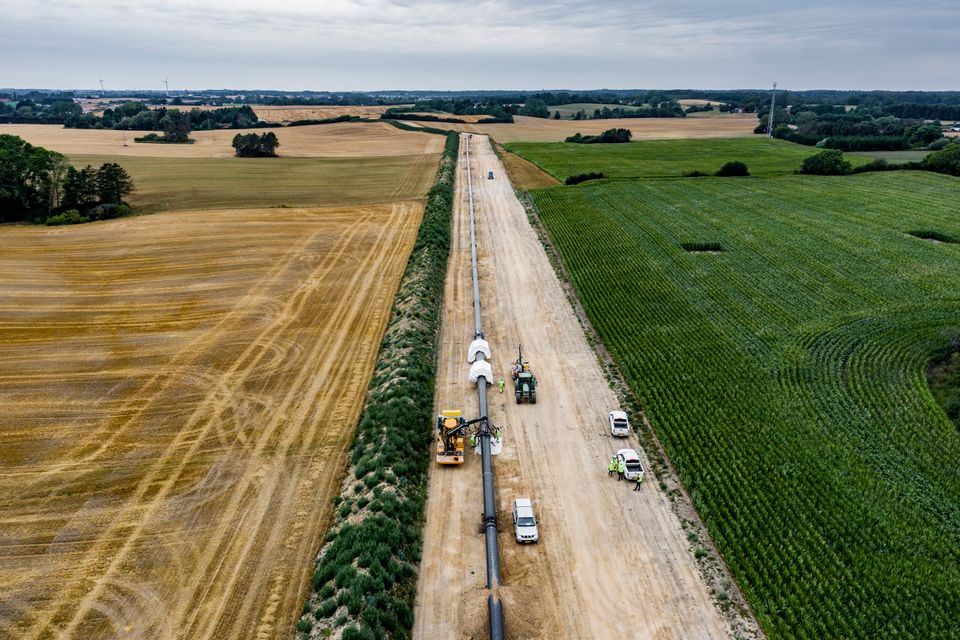 Arkivbillede fra Baltic Pipe på Sjælland